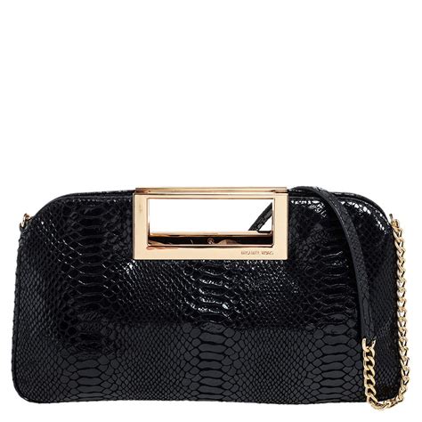 michael kors berkley clutch black python|MICHAEL Michael Kors Berkley Python.